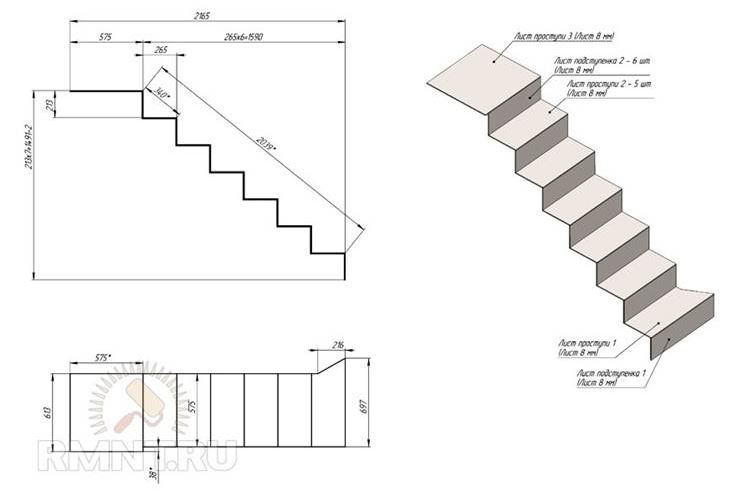Создание «невесомой» крашеной металлической лестницы