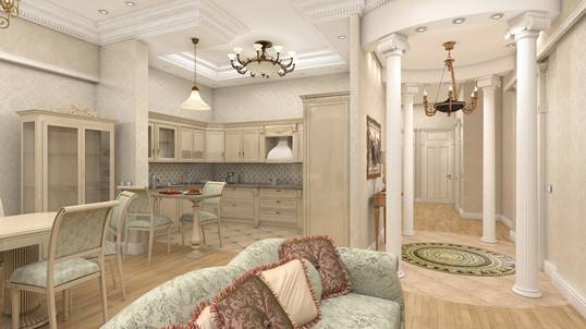 Греческий стиль интерьера — Заказать дизайн квартиры дома Киев