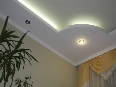 Конструкция потолка из гипсокартона с подсветкой своими руками
