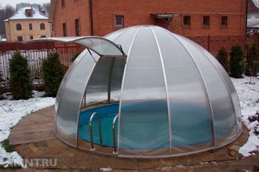 Купить навесы для бассейна из поликарбоната в Москве по низким ценам от производителя «Ворота 77»